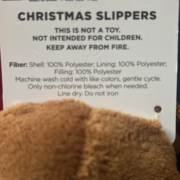 NEW Christmas Reindeer Slippers -Size 7/8 - Picture 5 of 5